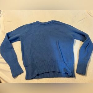 Blue fuzzy cropped Zara sweater